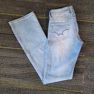 Warehouse one Mid Rise Baby Boot Jeans Women's Size 25Reg Light‎  Blue  Denim